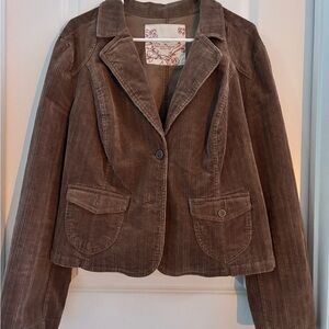 Brown corduroy vintage office coat